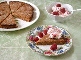 Almond and Cardamom Rye Shortbread with Whisky Raspberry Cream