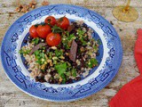 Barley Lentil Dinner with Walnut Gremolata and Roasted Tomatoes