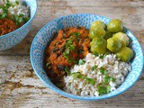 Black Bean Tomato Carrot Curry Bowls with Brown Basmati Rice