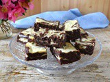 Black Velvet Cheesecake Swirl Brownies with Stout Caramel Sauce