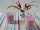 Blueberry Kefir Smoothie Flavoured with Rose & Good for Your Gut