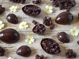 Homemade Easter Eggs with Dark Chocolate Salted Caramel Popcorn