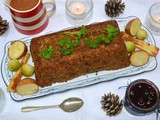 Lentil & Brazil Nut Roast with Sage & Onion Stuffing & Red Wine Gravy