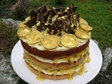 Lime and Pistachio Cake with Chocolate Shards