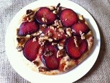 Plum and Walnut Pizza