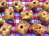 Raspberry and White Chocolate Blondies