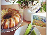 Rhubarb Bundt Cake with Ginger Glaze