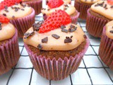 Roasted Strawberry Chocolate Cupcakes – We Should Cocoa #58