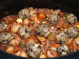 Slow Cooker End of Season Vegetable Stew with Mushroom Dumplings and a Giveaway #66