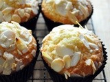 Orange Macademia Muffins with Sliced Almonds