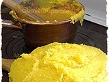 Polenta cotta sulla stufa a legna