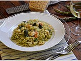 Risotto, asparagi e gamberi-Risotto, asparagus and shrimp