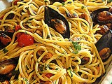 Spaghetti cozze e zafferano