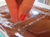 Chocolate crackle slice with caramel and sea salt