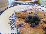 Healthy blueberry bran pancakes