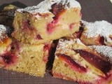 Plum tray bake