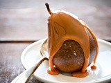 Salt-roasted pear with cajeta, a photo
