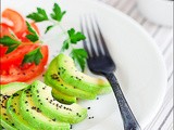 Tomatoes and... Avocado with black salt in this picture