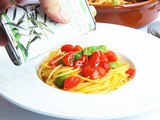 Spaghetti with Colatura di Alici e Pomodorini