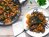 Squid Ink Pasta with Seafood