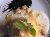 Gelato alla zucca su letto di namelaka