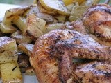 Pollo alla diavola con patate alla griglia