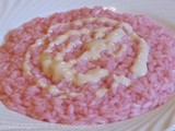 Risotto alla barbabietola con salsa al franciacorta