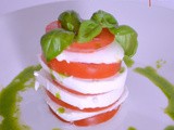 Torretta di insalata caprese