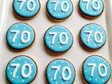 70th Birthday Cookies