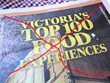 Sunday Herald Sun’s Victoria’s Top 100 Food Experiences (yeah, right, whatever)