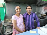 Thali, burger and chips