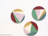 Hand-painted Geometric Coasters