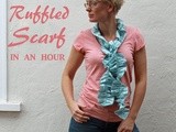 How to sew a ruffled scarf {tutorial}