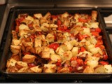 Potato, Red Pepper and Onions