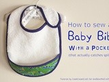 Sew a Baby Bib with Catcher Pocket