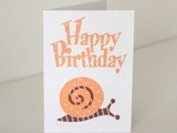 Snail Birthday Card