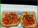 Bruschetta with multigrain bread