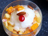 Fruit salad with ice cream recipe