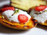 Grilled Mango With Sweetened Yogurt