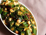 Okra fry recipe with peanuts | Vendakkai poriyal recipe
