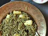 Palak Rice Recipe | How To Make Palak Rice | Palak Pulao