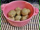 Pasiparuppu-badam paruppu urundai(Almond-green gram laddu)