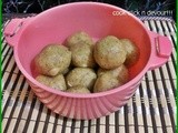 Pasiparuppu-badam paruppu urundai(Almond-green gram laddu)