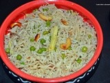 Peas baby corn pulao