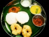 South Indian breakfast trail #4-Idly,medhu vadai,chutney & sambar