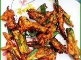 Vendakai pakoda (Okra fritters)