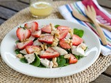 Chicken Salad with Spinach and Strawberries