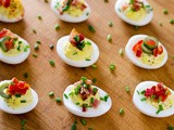 Deviled Eggs with Bacon and Chives