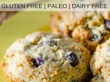Lemon Blueberry Scones (Paleo, Gluten Free, Dairy Free)