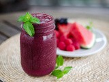 Paleo Watermelon Berry Smoothie